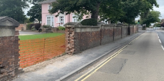 Burnham-On-Sea Berrow Road crash damage