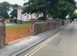 Burnham-On-Sea Berrow Road crash damage