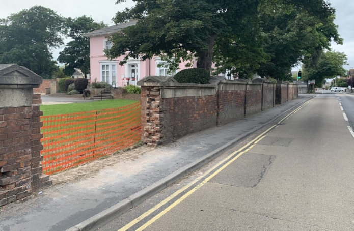 Burnham-On-Sea Berrow Road crash damage