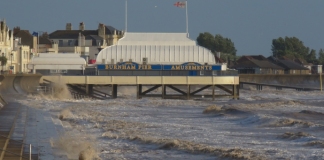 Stormy tide in Burnham-On-Sea