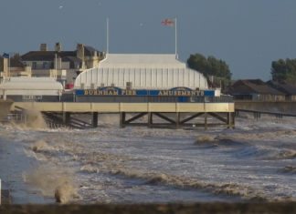 Stormy tide in Burnham-On-Sea