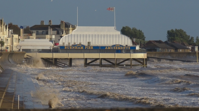 Stormy tide in Burnham-On-Sea