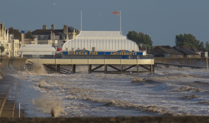 Stormy tide in Burnham-On-Sea