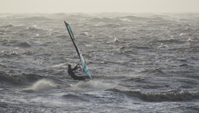 Stormy tide in Burnham-On-Sea