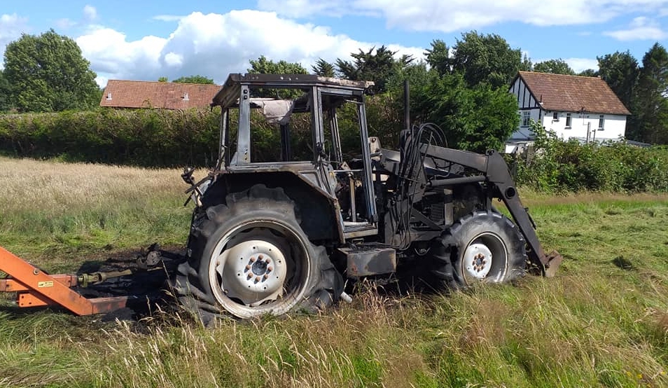 Tractor blaze tackled by Burnham-On-Sea fire crews