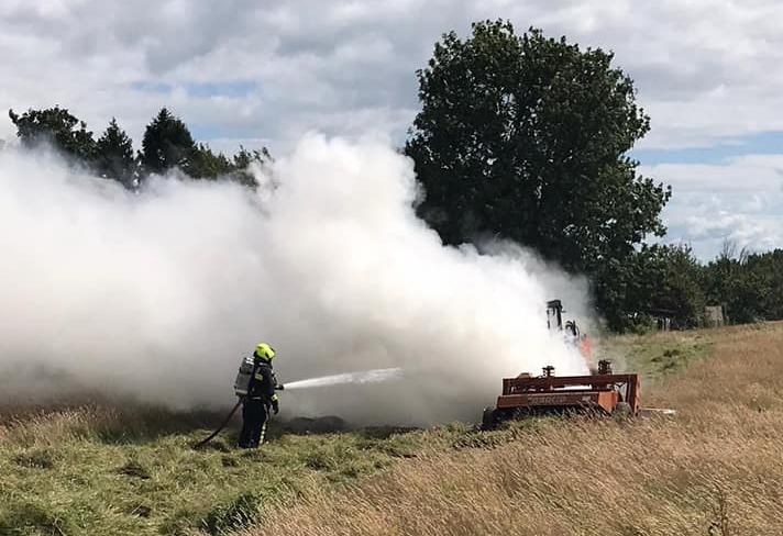 Tractor blaze tackled by Burnham-On-Sea fire crews