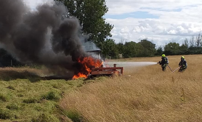 Tractor blaze tackled by Burnham-On-Sea fire crews