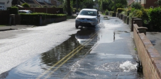 Burnham-On-Sea water mains burst