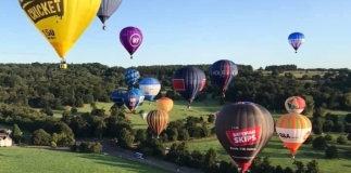 Hot air balloon flight