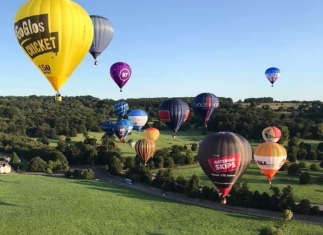 Hot air balloon flight
