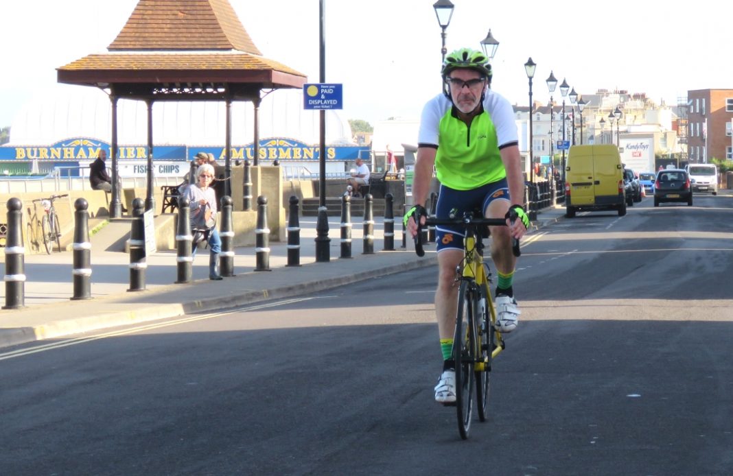 Burnham-On-Sea fundraising cyclist Andy Brewer