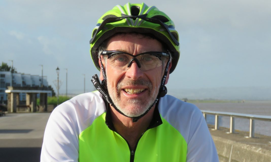 Burnham-On-Sea fundraising cyclist Andy Brewer
