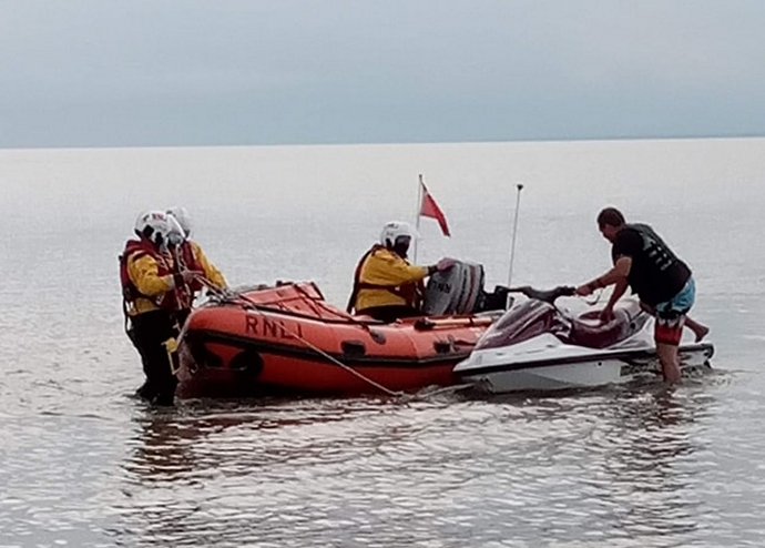 Jet ski rescue in Burnham-On-Sea