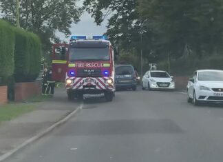 Fire crew in Burnham-On-Sea's Berrow Road