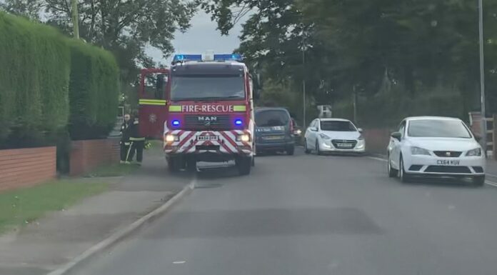Fire crew in Burnham-On-Sea's Berrow Road