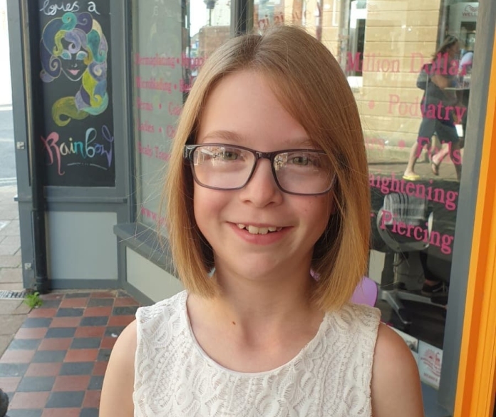 Amelia Rose donates her hair to Little Princess Charity