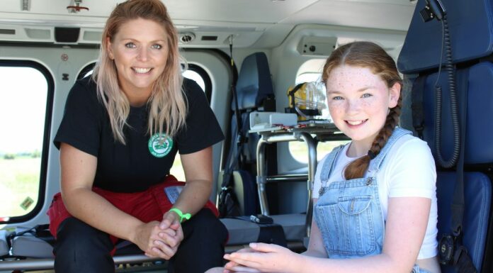 Maisie Sheridan and Claire Baker who attended Maisie's incident
