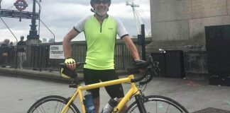 Burnham-On-Sea fundraising cyclist