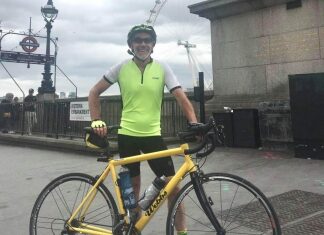Burnham-On-Sea fundraising cyclist