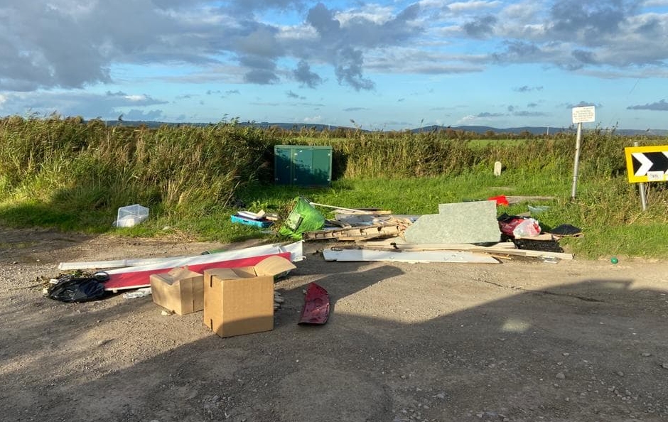 Fly tipping at Berrow