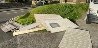 Fly tipping at Berrow