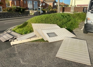 Fly tipping at Berrow