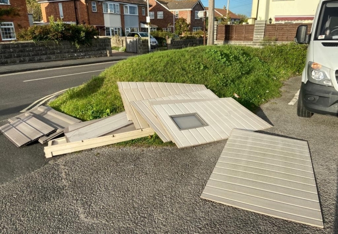 Fly tipping at Berrow