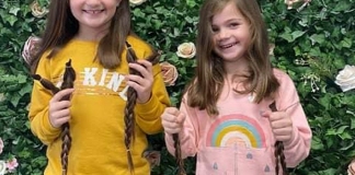 Two kind-hearted Highbridge youngsters have helped a cancer support charity by donating locks of their hair so they can be tuned into wigs for sick children who have lost their hair.