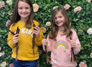 Two kind-hearted Highbridge youngsters have helped a cancer support charity by donating locks of their hair so they can be tuned into wigs for sick children who have lost their hair.
