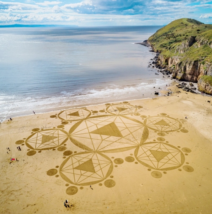 Brean sand art