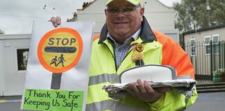 West Huntspill School’s lollipop man Derek Prior