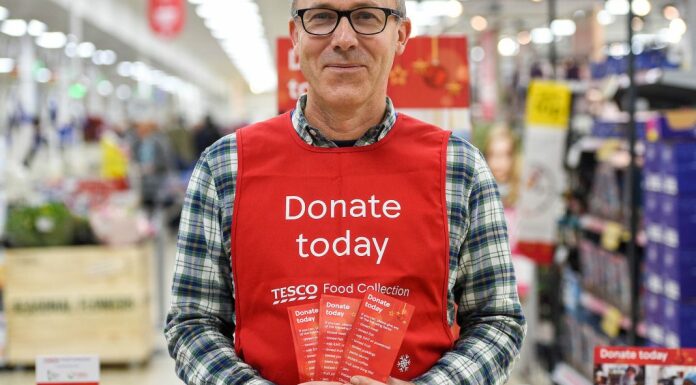 Burnham-On-Sea food collection at Tesco