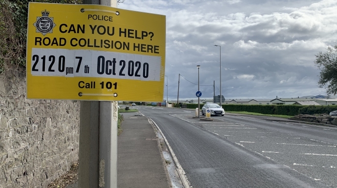 Bleadon crash scene