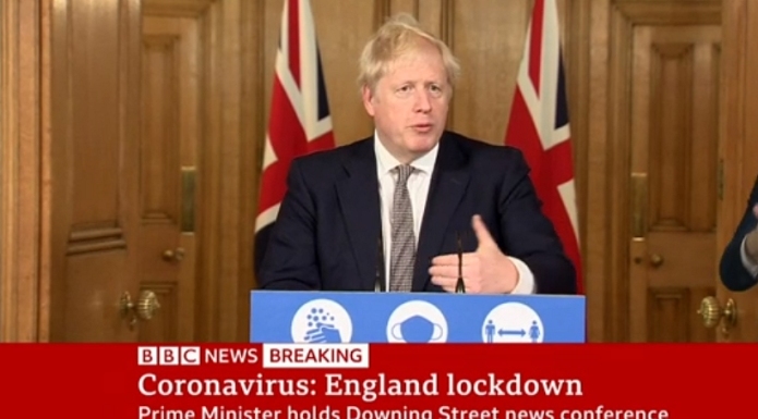PM announces four-week England lockdown