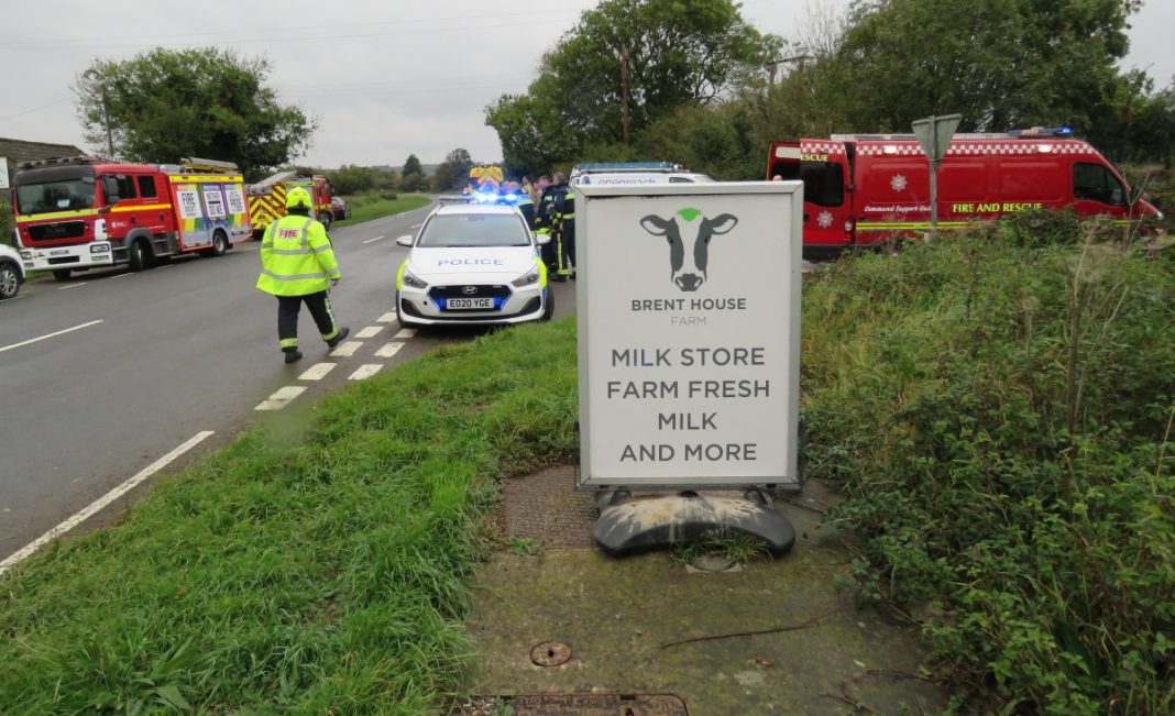 Fire at Brent House Farm Milk Store