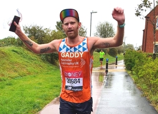 Burnham-On-Sea runner James Gadd completing his London Marathon