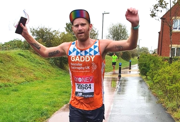 Burnham-On-Sea runner James Gadd completing his London Marathon
