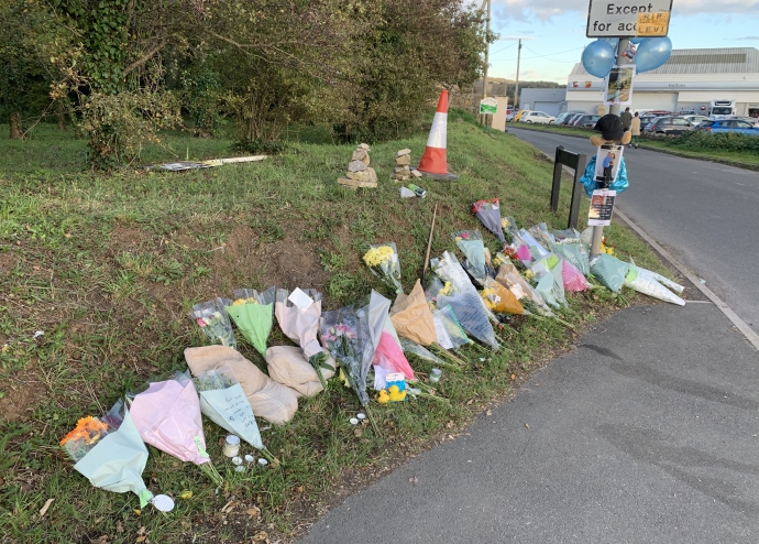 Floral tributes for Highbridge teenager