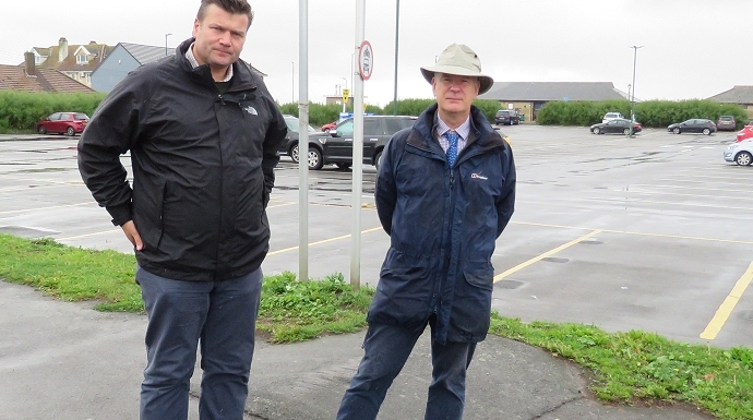 Burnham-On-Sea MP James Heappey and PCC candidate Mark Shelford