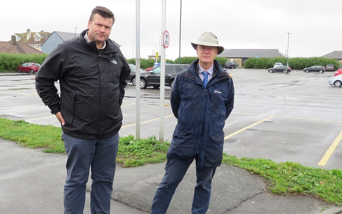 Burnham-On-Sea MP James Heappey and PCC candidate Mark Shelford