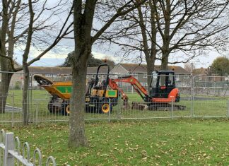 Crosses Penn play area work