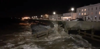 Stomry sea in Burnham-On-Sea