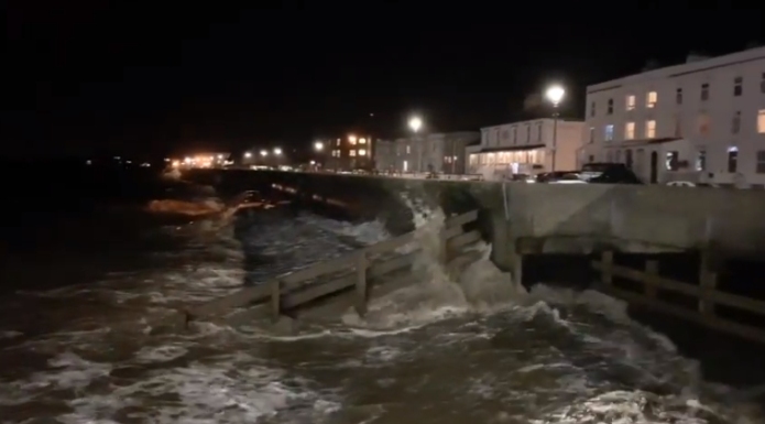 Stomry sea in Burnham-On-Sea