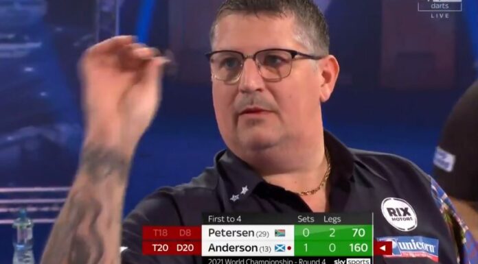Burnham-On-Sea darts star Gary Anderson