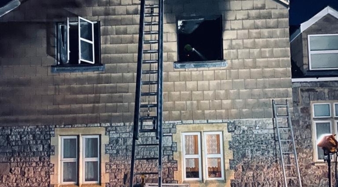 fire in Cheddar flats