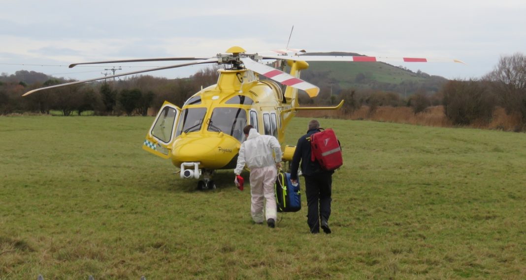 Air ambulance in Burnham-On-Sea