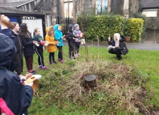 Brent Knoll School holds its own mini wassailing ceremony to keep tradition alive