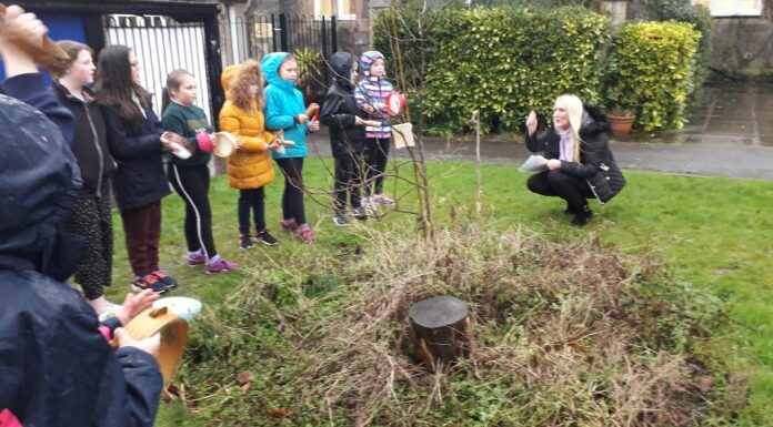Brent Knoll School holds its own mini wassailing ceremony to keep tradition alive