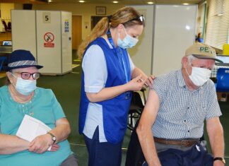 Brent Knoll couple are first to get Covid vaccinations at Somerset Taunton vaccination site