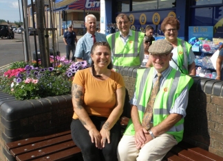 Burnham In Bloom group with judges